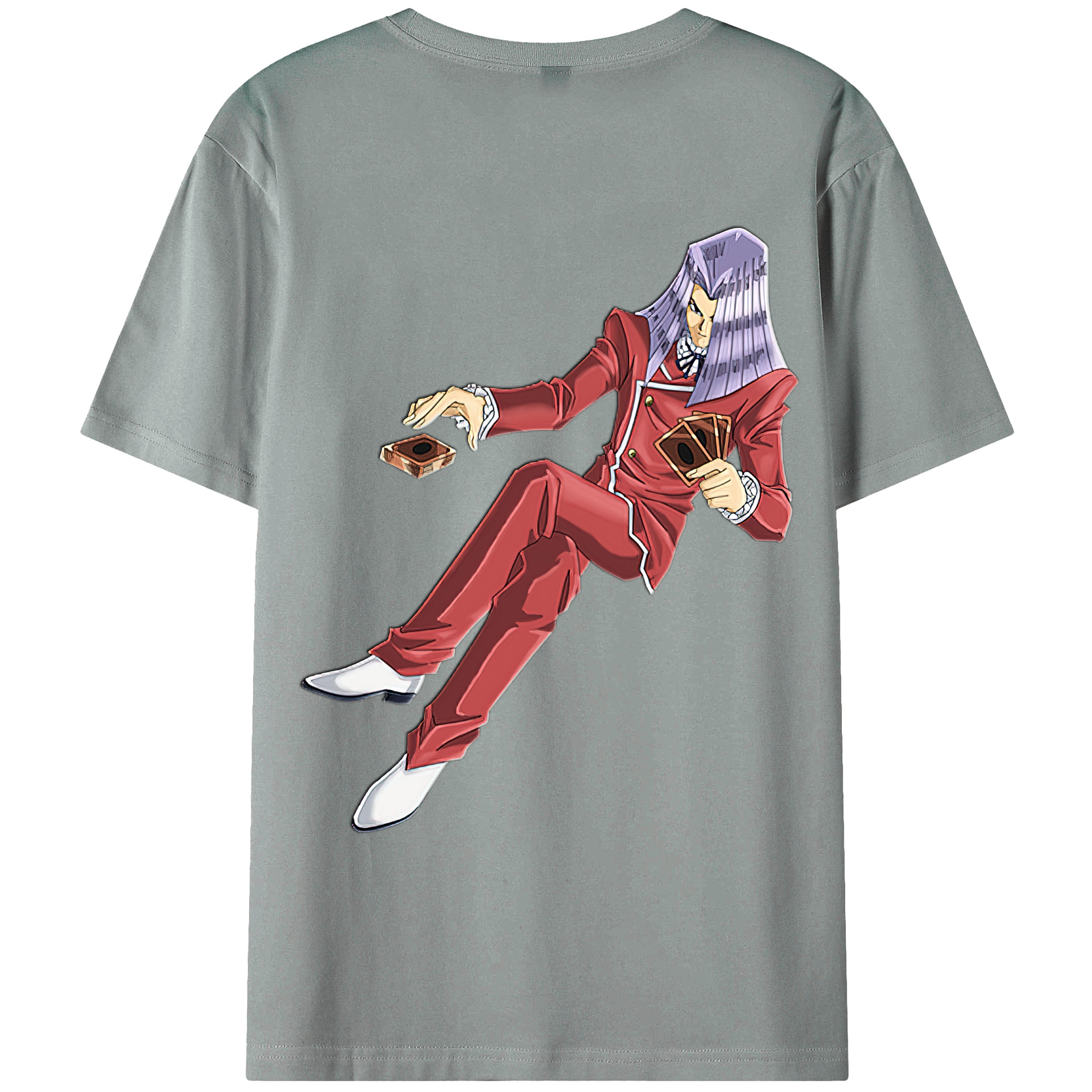 （画像用） 遊☆戯☆王 Yu-Gi-Oh! 綿100％ メンズ半袖Tシャツ（バックプリント） 通気性